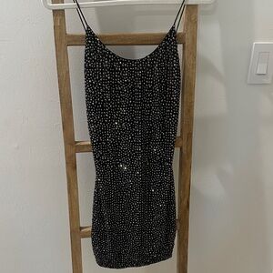 Alice + Olivia Black and White Mini Dress